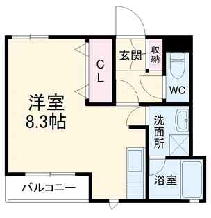シャトー・デ・ザール・アルブル【202号室】の間取り