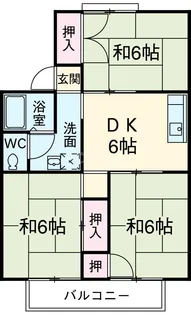 セジュール千代田A棟【2階】の間取り