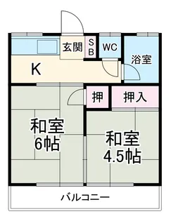 第1和田荘【2階】の間取り