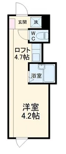 プライムテラス生田【106号室】の間取り