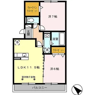 ウッド ストック【2階】の間取り
