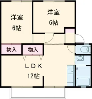 サンビレッジ戸祭D【2階】の間取り