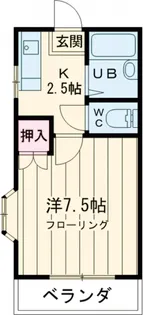 コーポアムール【203号室】の間取り