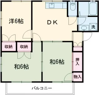 安納コーポB【205号室】の間取り