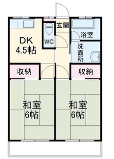 コーポ片柳【202号室】の間取り