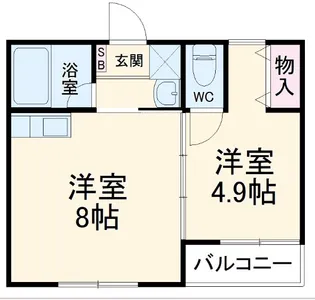 安武アパート駅東【1階】の間取り