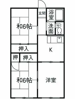 コスモハイツ2【201号室】の間取り