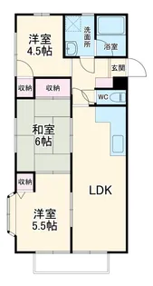 サンマリンⅦ【203号室】の間取り