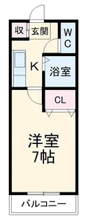 コーポ・フォーレスト清原A【1階】の間取り