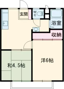 菊地ハイツB【1階】の間取り