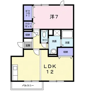 ディモーラ宝木【3階】の間取り