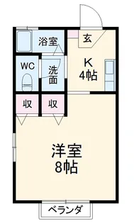 コーポシャルルA【1階】の間取り