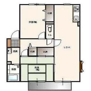 サンガーデン駅南 B棟【2階】の間取り