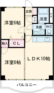 常陸ハイツ【3階】の間取り
