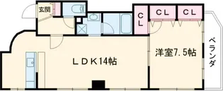 ビュー雷神【6階】の間取り