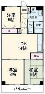 木崎台マンション【4階】の間取り