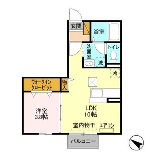 ミヤビーノ モナ【1階】の間取り