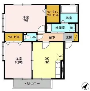 シャルマン B【2階】の間取り