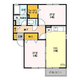 エバーグリーンハイツ Ⅱ【2階】の間取り