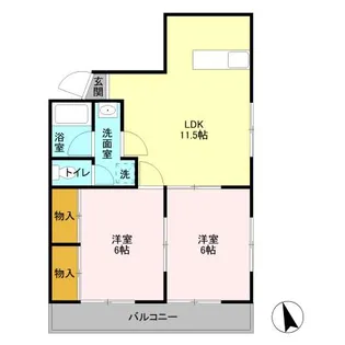第3山忠マンション【2階】の間取り