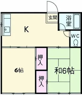 さつき荘A【202号室】の間取り