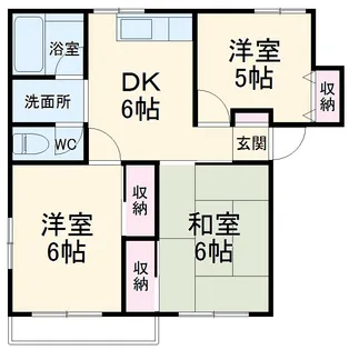 スカイコートB【201号室】の間取り
