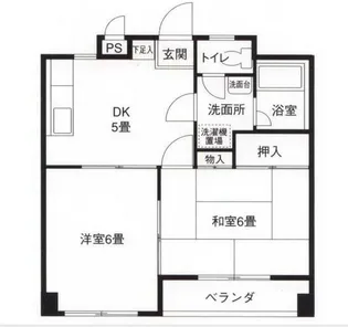 ジュネス亀有【4階】の間取り