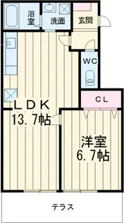 メゾンゆたか【102号室】の間取り
