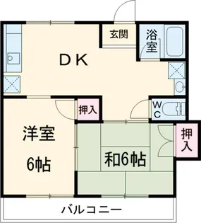 コーポラス鈴木【1階】の間取り