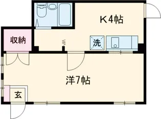 フジモリビル【306号室】の間取り