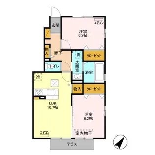 月うさぎ 弐【101号室】の間取り