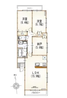 アルマコート【2階】の間取り