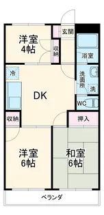 ハイツニューエイト【1階】の間取り