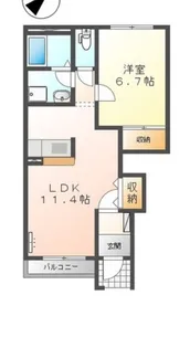 サンコート【1階】の間取り