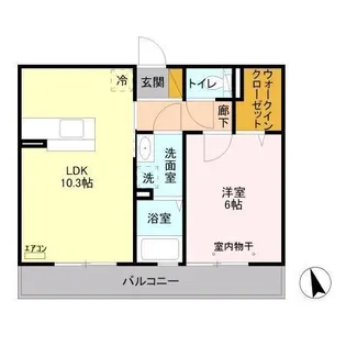 フォルトゥナート【302号室】の間取り