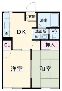 クレールハイツヤマニシ【102号室】の間取り