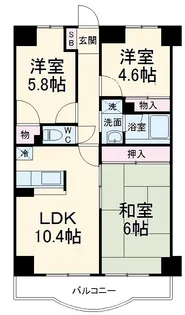 ルミエール3番館【3階】の間取り