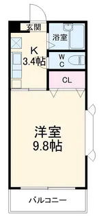 エスポワール【401号室】の間取り