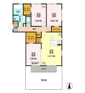 袖ヶ浦ヒルサイドプラザ B【1階】の間取り