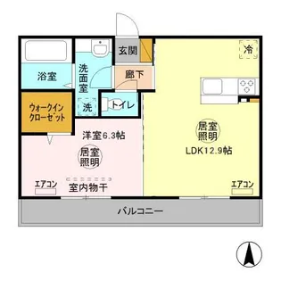 袖ヶ浦ヒルサイドプラザ B【3階】の間取り