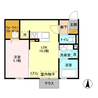 チェリーハイム A棟【1階】の間取り