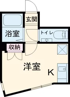 オーパスワン松庵【1-B号室】の間取り