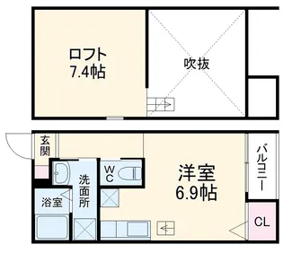 Escada SOGA【2階】の間取り