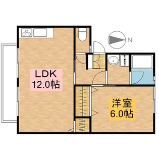 YKコーポⅡ【201号室】の間取り