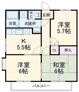 グランデュール新田【2階】の間取り
