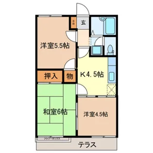 ラ・グランドールB【1階】の間取り