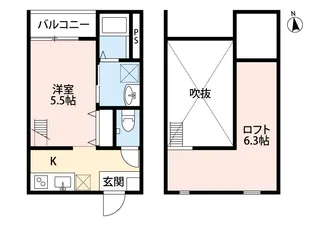 Castilloいのはな【2階】の間取り