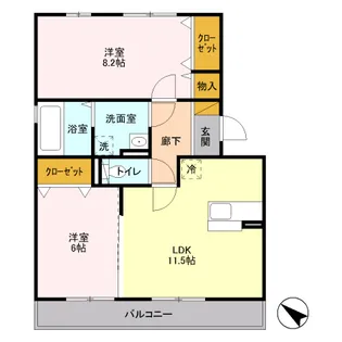 スプリングフォレスト A【3階】の間取り