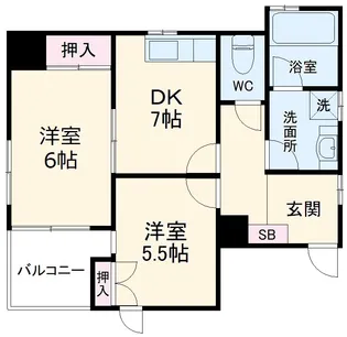 K&Aハイツ【101号室】の間取り