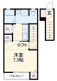 フラットテラス【2階】の間取り